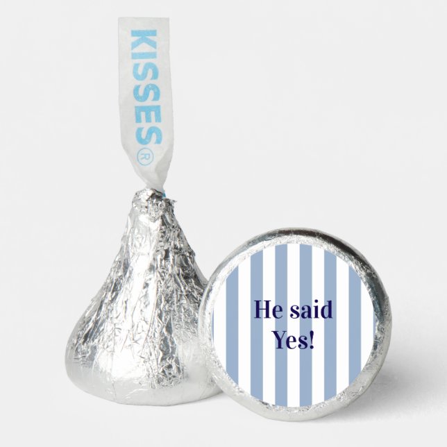 Hershey's Candy Favors Blue & White Stripe  (Front)