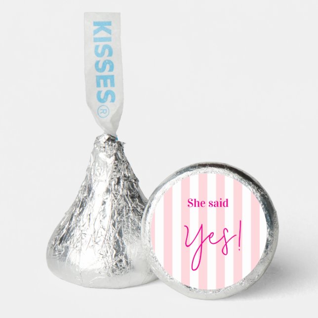 Hershey's Candy Favors Pink & White Stripe (Front)