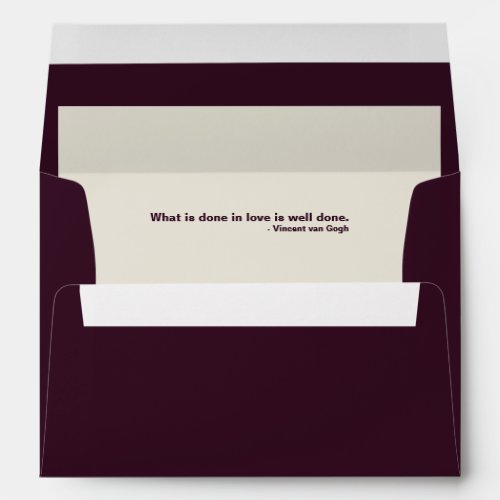 Hersheys Chocolate â Minimalist Interior Quote Envelope