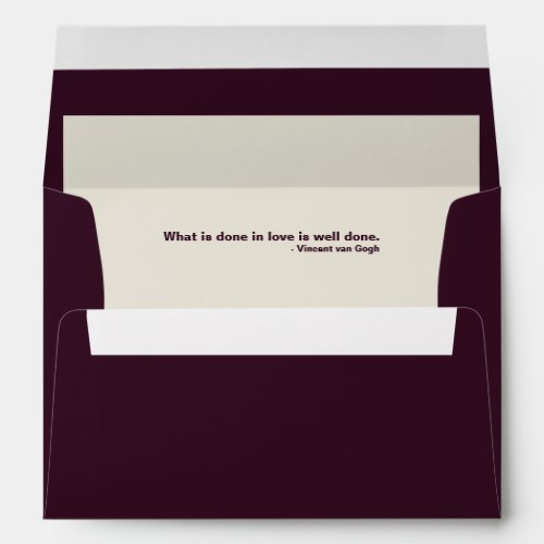 Hersheys Chocolate  Minimalist Interior Quote Envelope