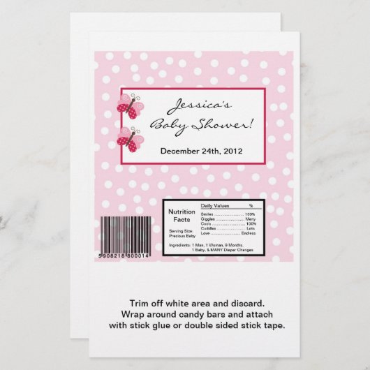 Hershey's Large Bar Wrapper Berry Garden Lady (Front/Back)