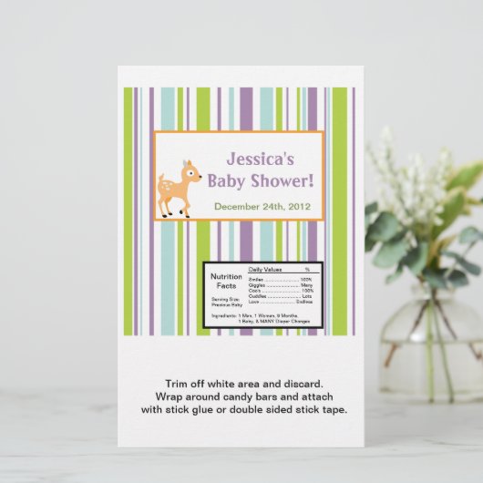 Hershey's Large Bar Wrapper Furry Woodland Anima (Standing Front)