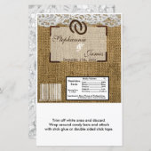 Hershey's Large Bar Wrapper Horse Shoes on Burlap (Front/Back)