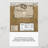 Hershey's Large Bar Wrapper Horse Shoes on Burlap (Front)