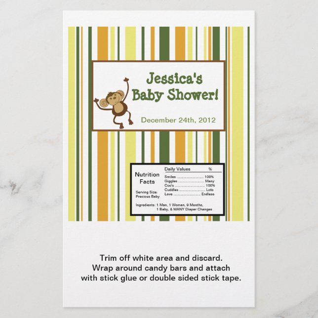 Hershey's Large Bar Wrapper Jungle Babies (Front)