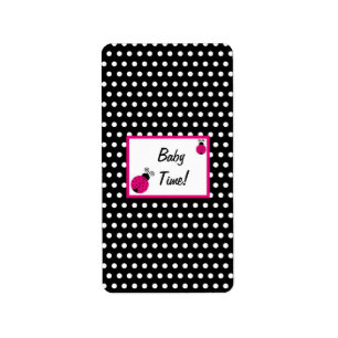 Hershey's Miniature Black Spring Time Lady Bug Label