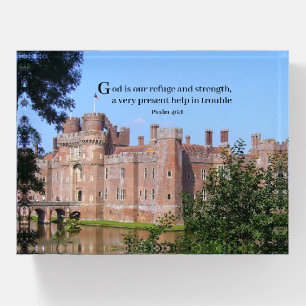 Herstmonceux Castle God is our Refuge and Strength Paperweight