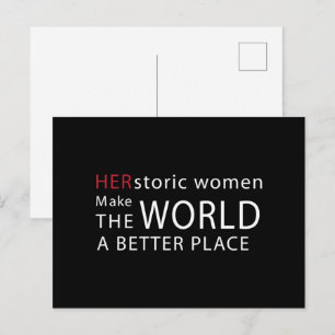 HERstoric Women Empowerment Quote Postcard