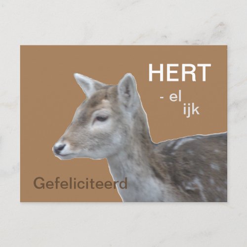 HERTelijk Gefeliciteerd Verjaardags Briefkaart Postcard