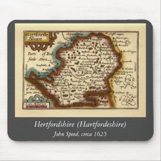 Hertfordshire County England Old Antiquarian Map Mouse Pad