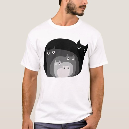 Hertorosexual Cats Funny Black Cats Gifts T_Shirt