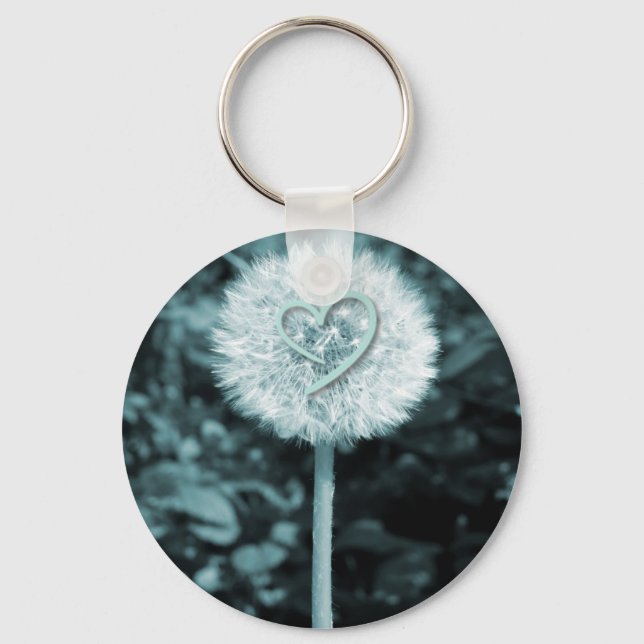 Herz blume heart flower keychain (Front)