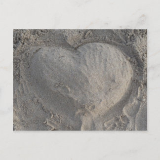 Herz im Sand Postcard