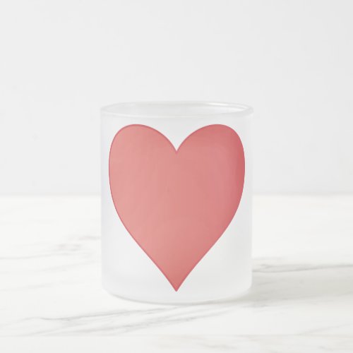 Herz Tasse aus Mattglas Frosted Glass Coffee Mug