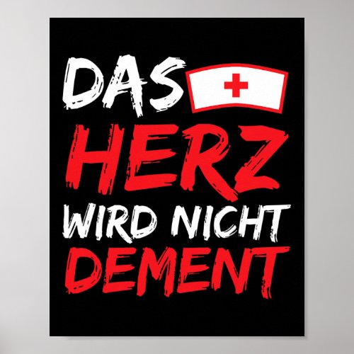 Herz Wird Nicht Dement Alzheimerheimer Saying Alte Poster