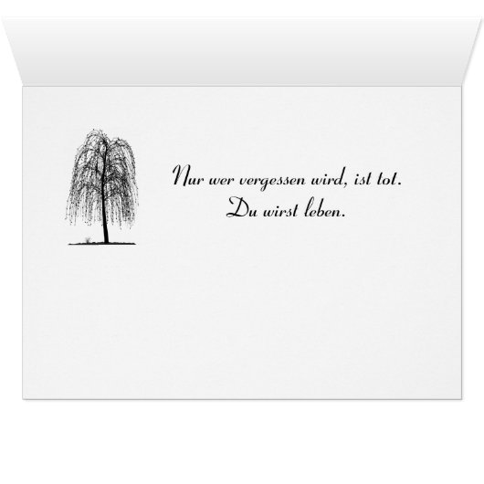 Herzliche  Anteilnahme 3 Karte (Inside Horizontal (Bottom))