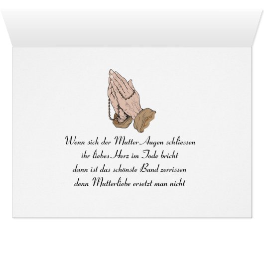 Herzliche Anteilnahme Karte (Inside Horizontal (Bottom))