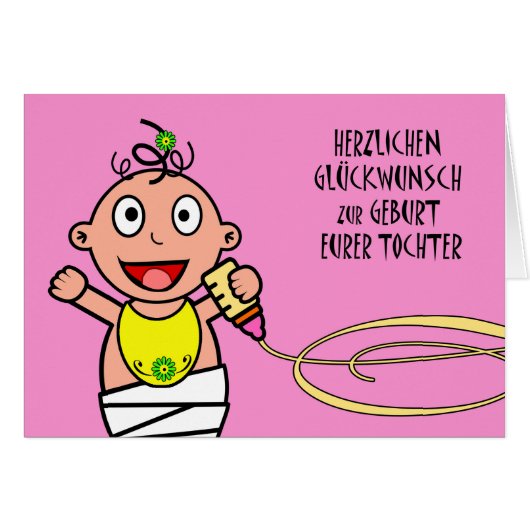 Herzlichen Glückwunsch zur Geburt Eurer Tochter (Front Horizontal)