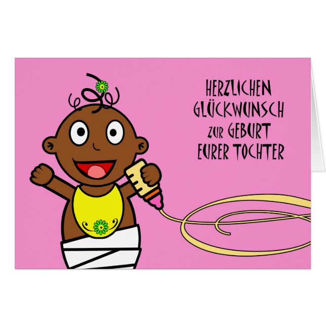 Herzlichen Glückwunsch zur Geburt Eurer Tochter (Front Horizontal)