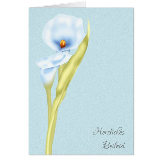 Herzliches Beileid German Simply Stated Sympathy (Front)