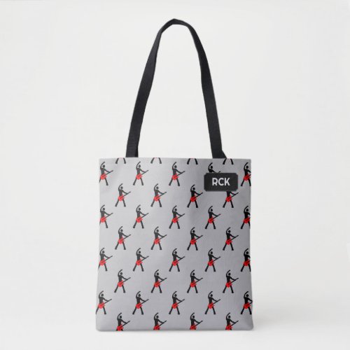 Hes a Rock Star Add his initials  name to fun Tote Bag