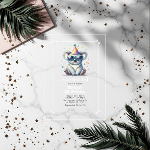 He's a Wild One 1st Birthday Acrylic Invitations