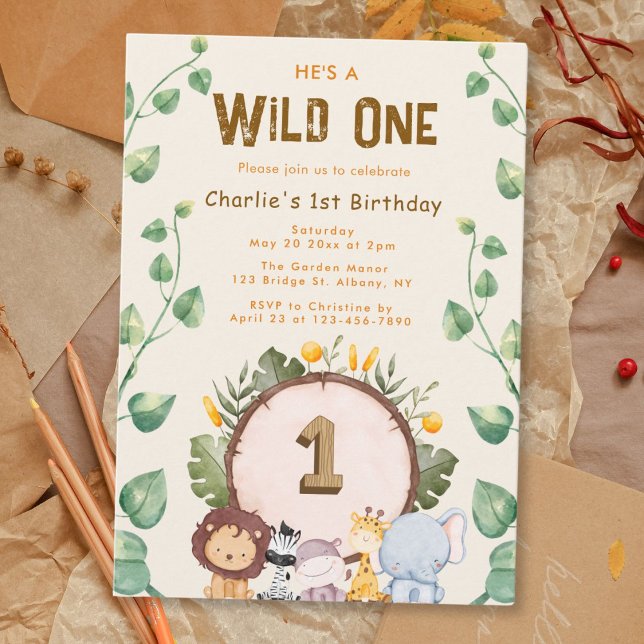 He's a Wild One Birthday Invitation (Creator Uploaded)