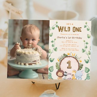 He's a Wild One Birthday Invitation