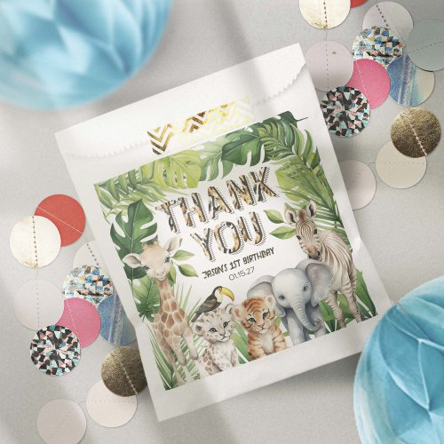 Hes a Wild One Boy 1st birthday favor bags