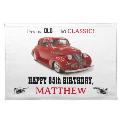 Hes Classic 1939 Red Coupe Cloth Placemat