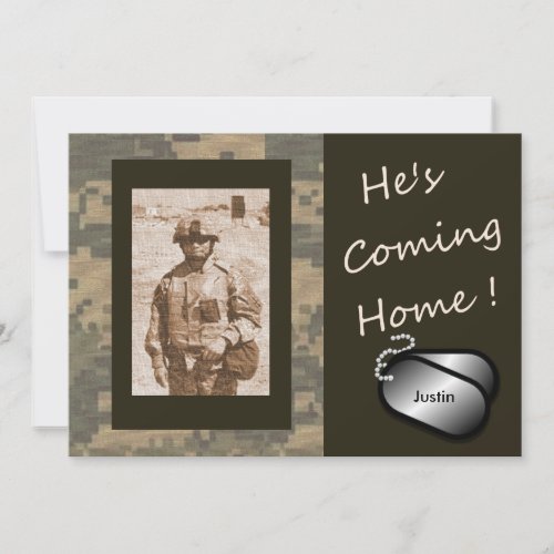 Hes Coming Home Welcome Home Military Party Invitation