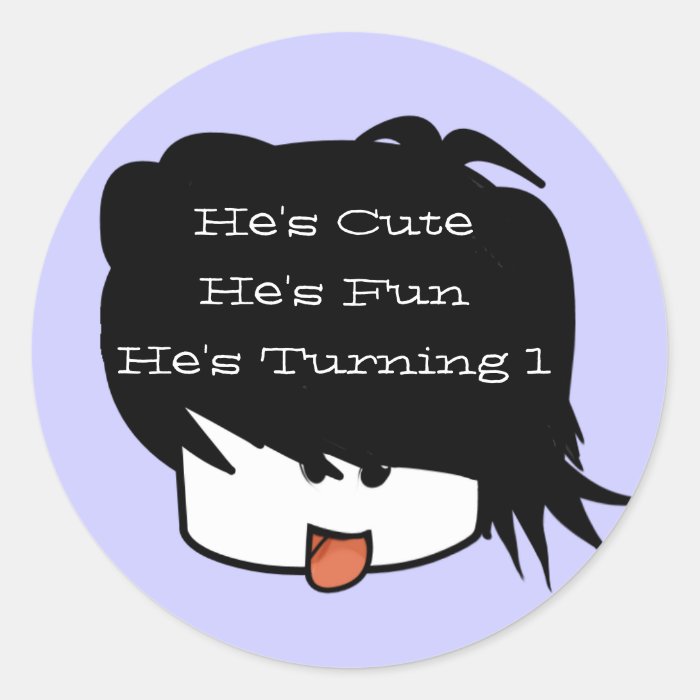 He's Cute He's One He's Turning One Sticker