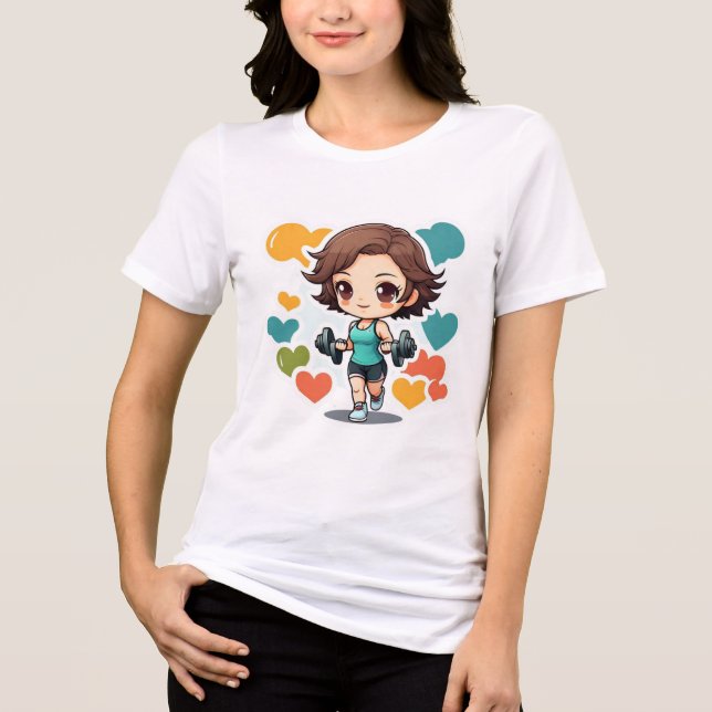 He'S Got A Lovely And Fun Touch With You! Tri-Blend Shirt (Front)