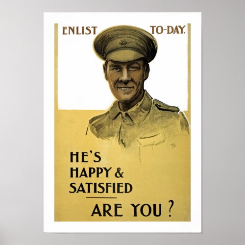 Hes Happy and Satisfied Are You Poster