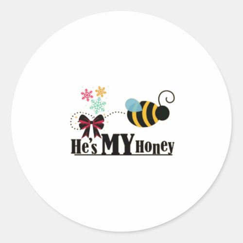 hes honey couples classic round sticker