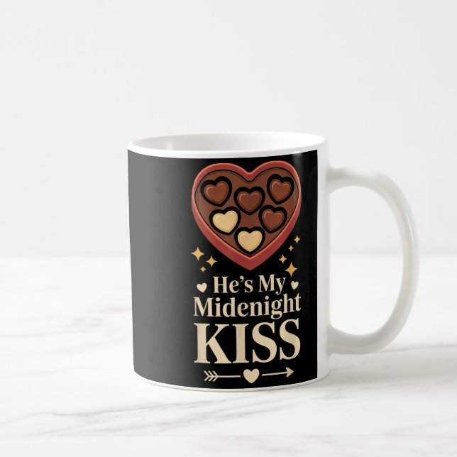 He's My Midnight Kiss Happy New Year Matching Coup Coffee Mug (Right)
