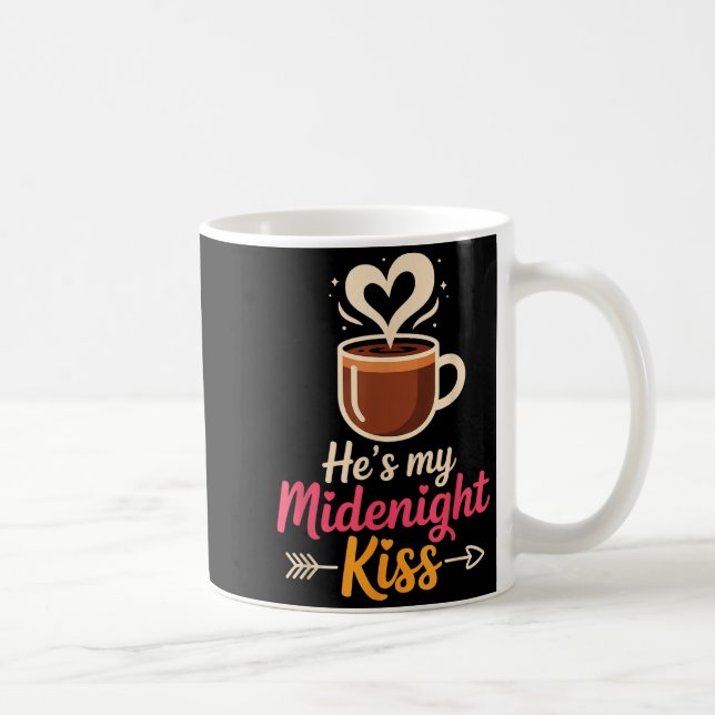 He's My Midnight Kiss Happy New Year Matching Coup Coffee Mug (Right)