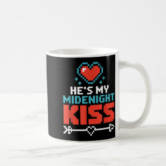Hes My Midnight Kiss Happy New Year Matching Coupl Coffee Mug