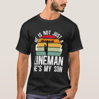 He'S My Son Lineman Mom Of A Lineman Mama Line Mot T-Shirt