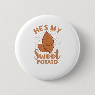 He's My Sweet Potato I Yam Thanksgiving Couple Mat Button