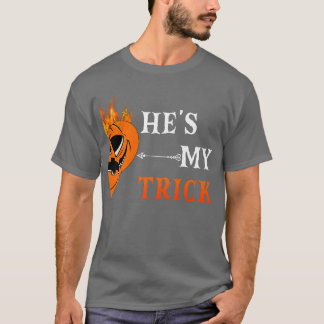 He's My Treat Jackolantern Pumpkin Matching Couple T-Shirt