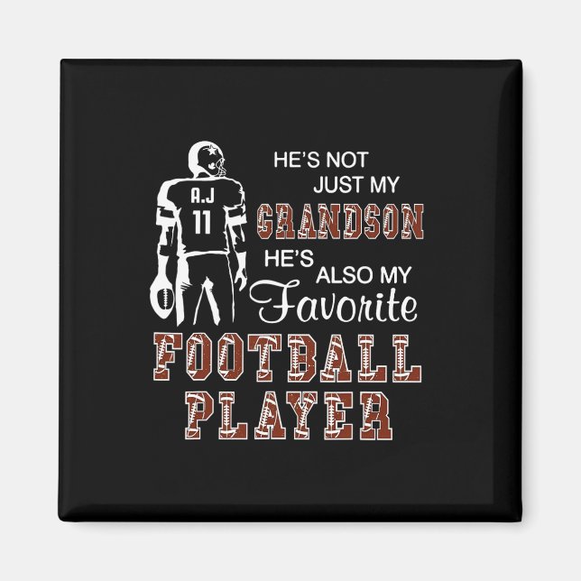 He's Not Just My Grandson He's Favorite Football P Magnet (Front)