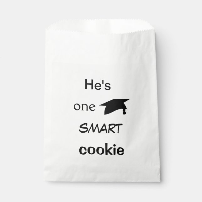 He's One Smart Cookie Favor Bag (Front)