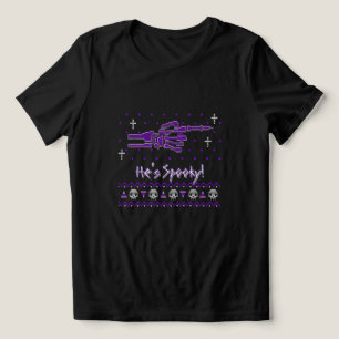 "He's Spooky!" Matching Couple Halloween T-Shirt  Tri-Blend Shirt