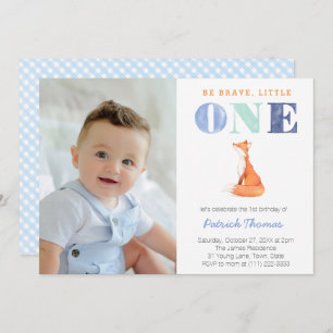 He's the Wild ONE, Fox 1st Birthday for Boy Invitation