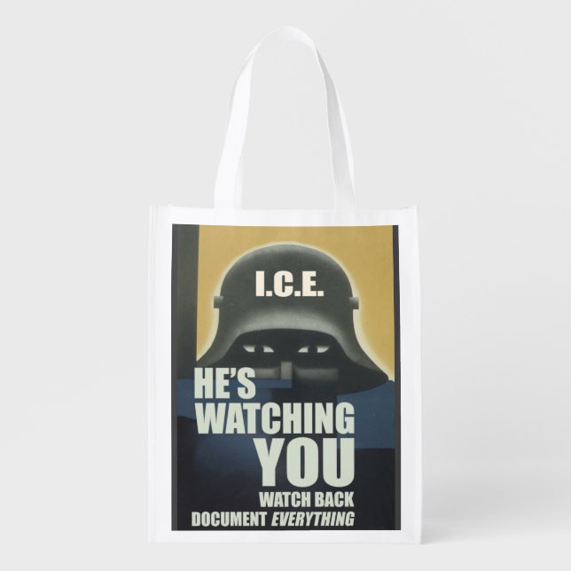 He's Watching You 2026 Grocery Bag (Front)