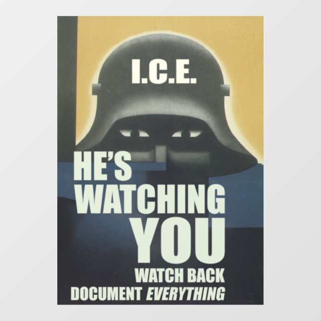 He's Watching You 2026 Window Cling (Sheet)