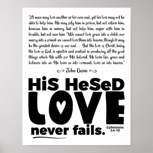 Hesed Never Fails 11x14 Semi_gloss Poster