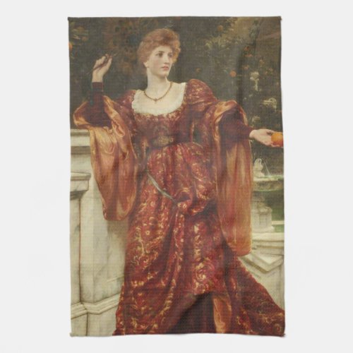 Hesperia by Frank Dicksee Kitchen Towel
