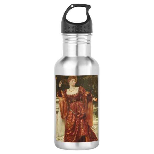 Hesperia (by Frank Dicksee) Stainless Steel Water Bottle (Front)